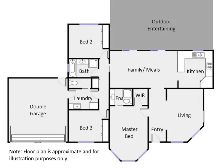 Floorplan of Homely house listing, 14 Lauren Court, Merbein VIC 3505