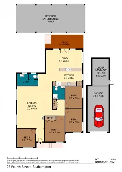 Floorplan of Homely house listing, 28 Fourth Street, Seahampton NSW 2286