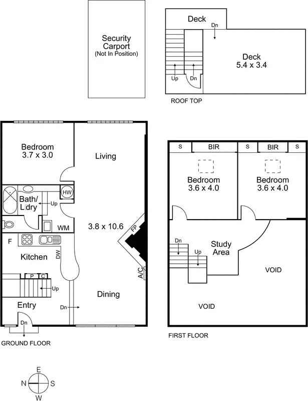Floorplan of Homely townhouse listing, 214 Argyle Street, Fitzroy VIC 3065