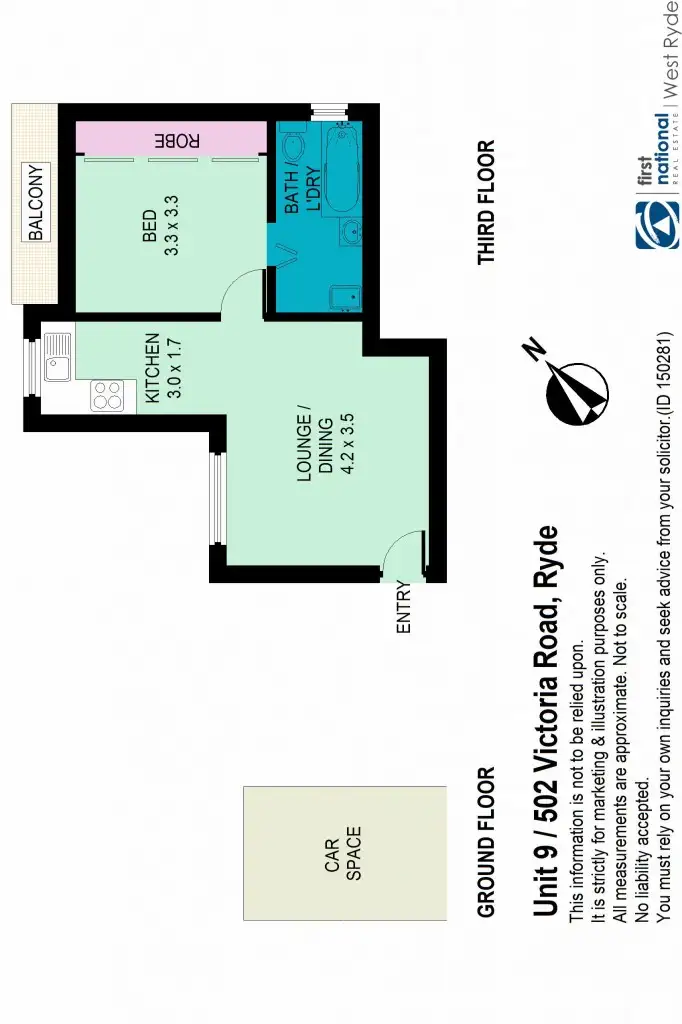 Floorplan of Homely unit listing, 9/502 Victoria Road, Ryde NSW 2112