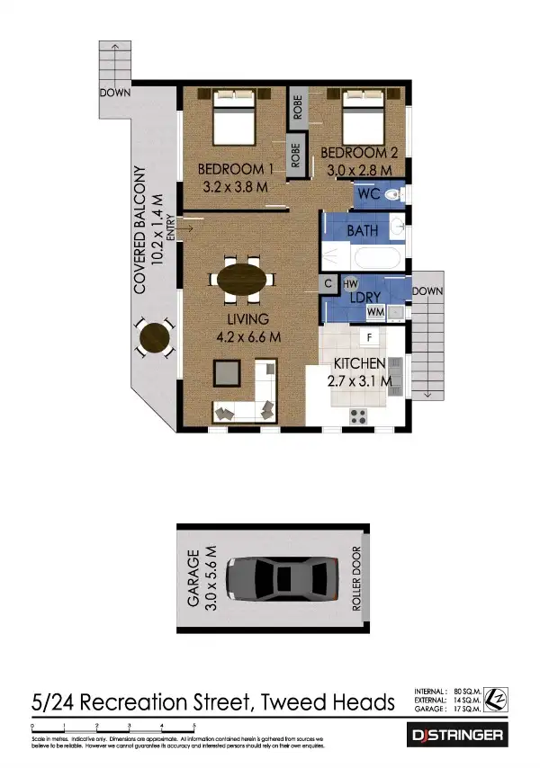 Floorplan of Homely unit listing, 5/24 Recreation St, Tweed Heads NSW 2485