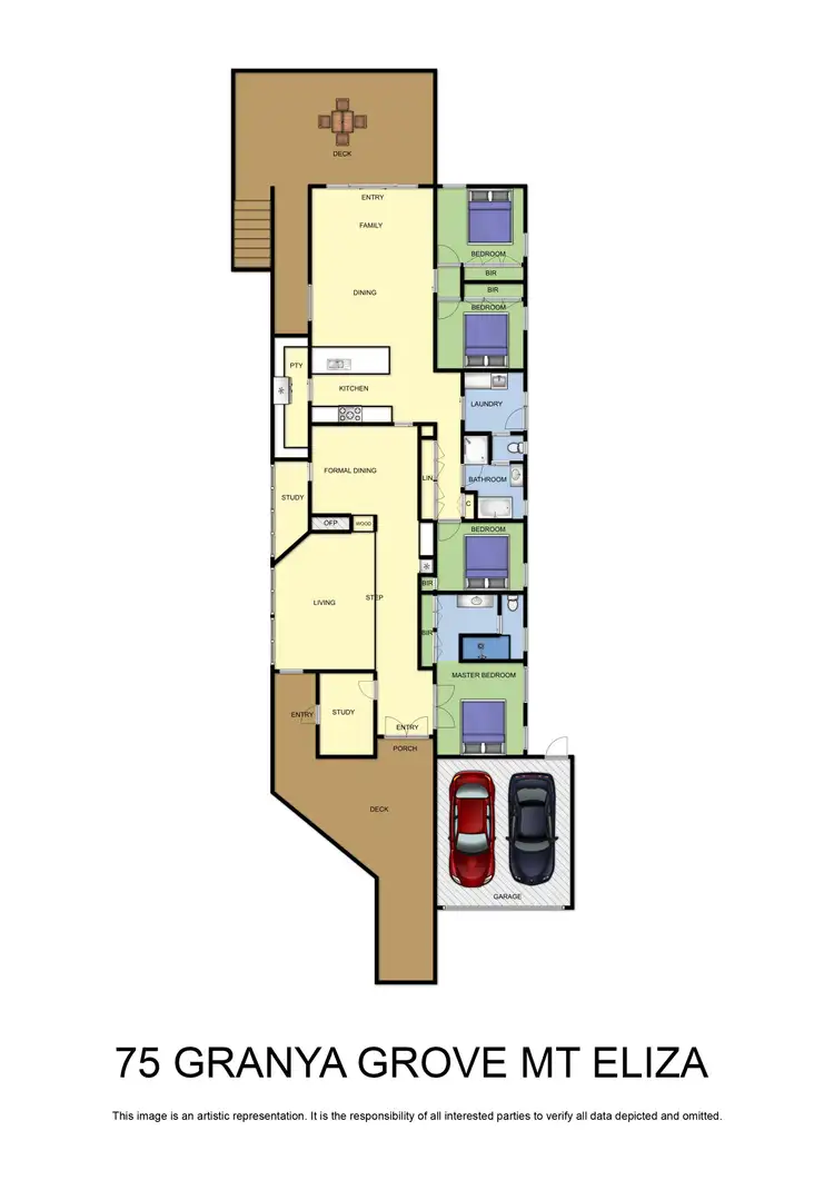 Floorplan of Homely house listing, 75 Granya Grove, Mount Eliza VIC 3930