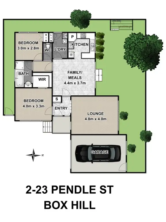 Floorplan of Homely unit listing, 2/23 Pendle Street, Box Hill VIC 3128