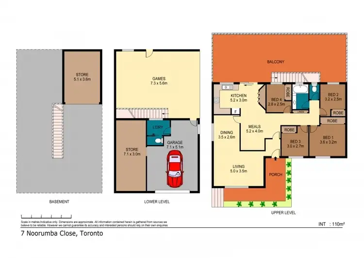 Floorplan of Homely house listing, 7 Noorumba Close, Carey Bay NSW 2283