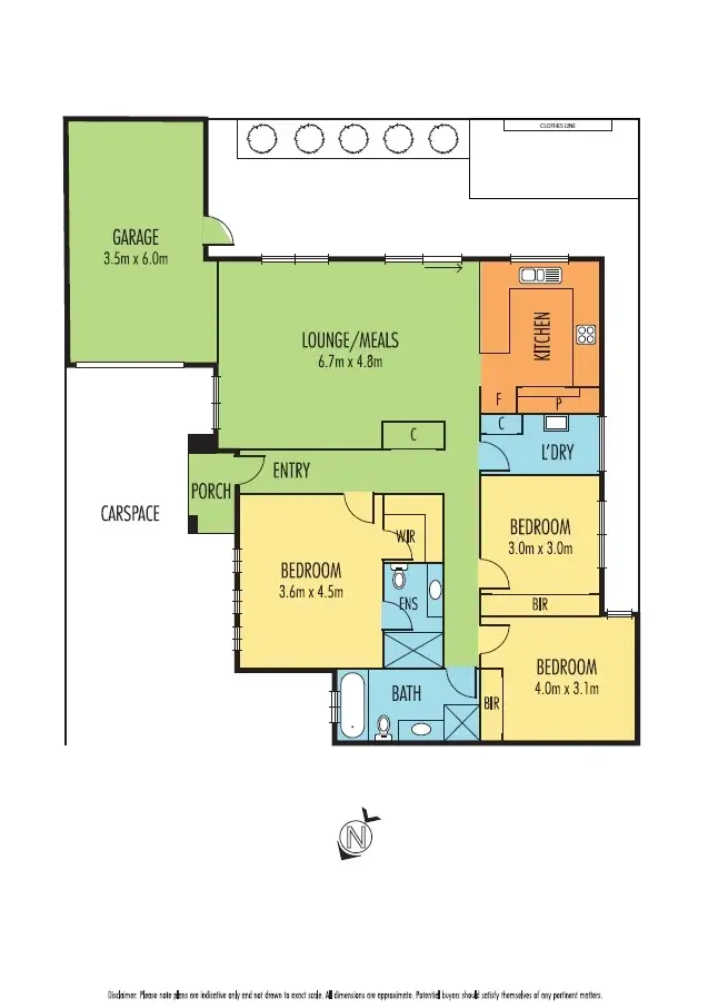 Floorplan of Homely unit listing, 2/67 Corrigan Avenue, Brooklyn VIC 3012