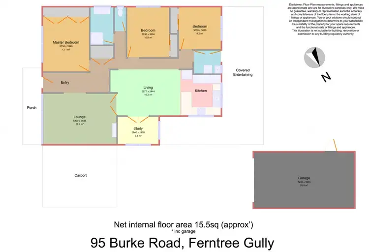 Floorplan of Homely house listing, 95 Burke Road, Ferntree Gully VIC 3156