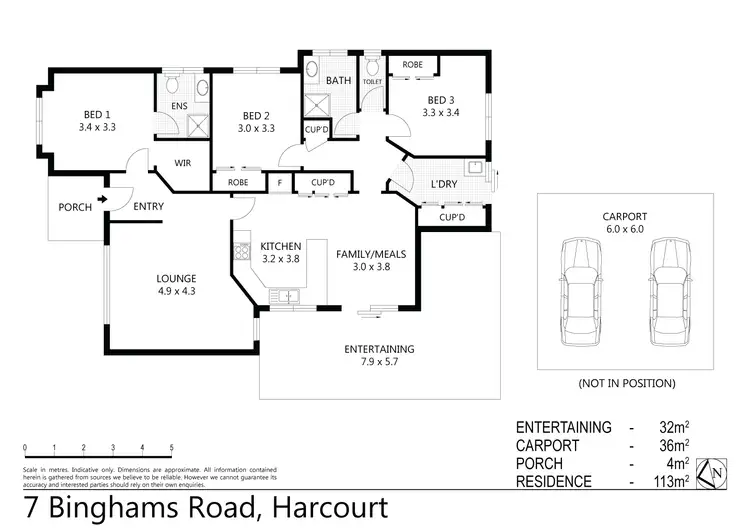 Floorplan of Homely house listing, 7 Binghams Road, Harcourt VIC 3453