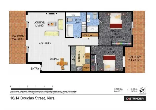 Floorplan of Homely unit listing, 16/14 Douglas Street - Pearl of Kirra, Kirra QLD 4225