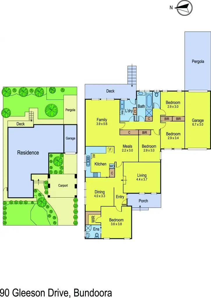 Floorplan of Homely house listing, 90 Gleeson Drive, Bundoora VIC 3083