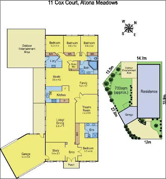 Floorplan of Homely house listing, 11 Cox Court, Altona Meadows VIC 3028