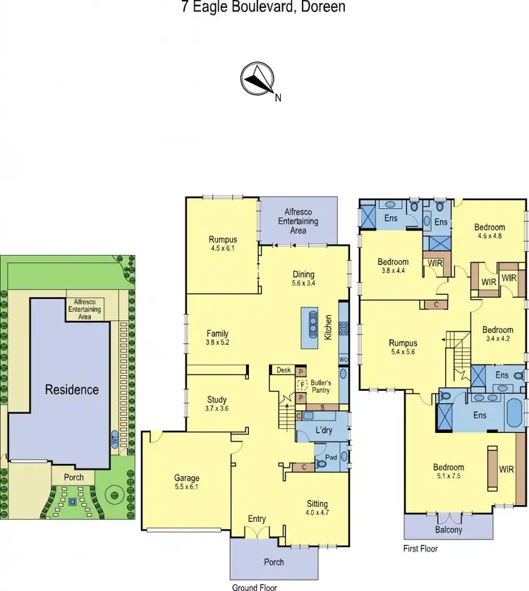 Floorplan of Homely house listing, 7 Eagle Boulevard, Doreen VIC 3754