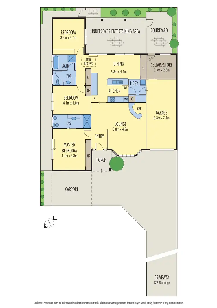 Floorplan of Homely townhouse listing, 2/18 Langrigg Avenue, Edithvale VIC 3196