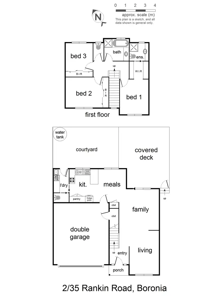 Floorplan of Homely townhouse listing, 2/35 Rankin Road, Boronia VIC 3155