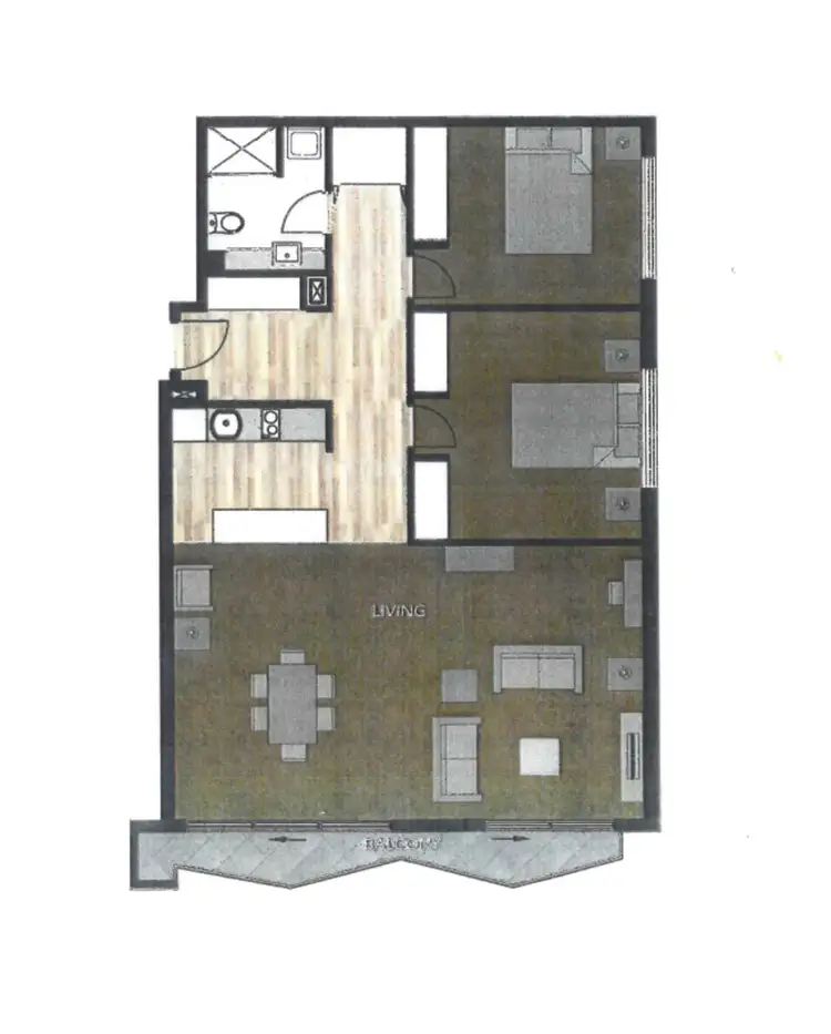 Floorplan of Homely apartment listing, 3101/288 Spencer Street, Melbourne VIC 3000