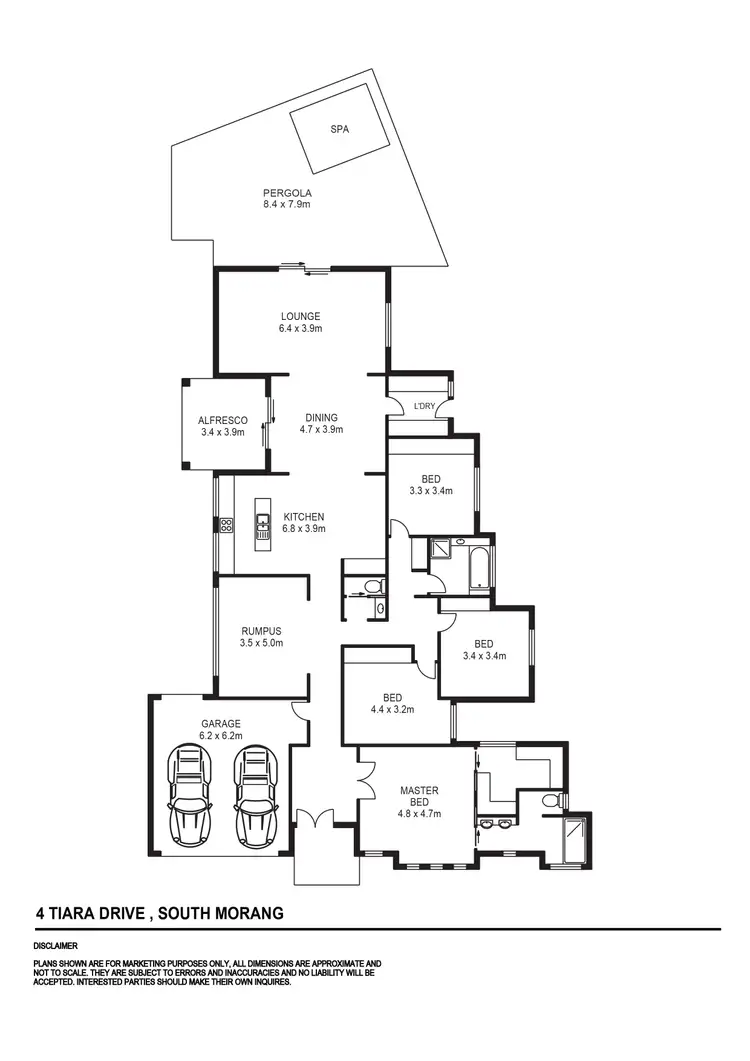 Floorplan of Homely house listing, 4 Tiara Drive, South Morang VIC 3752