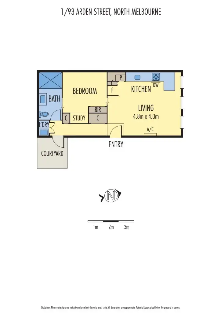 Floorplan of Homely apartment listing, G01/93 Arden Street, North Melbourne VIC 3051