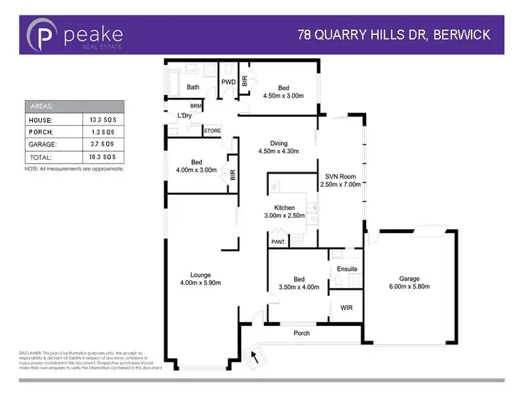 Floorplan of Homely house listing, 78 Quarry Hills Drive, Berwick VIC 3806