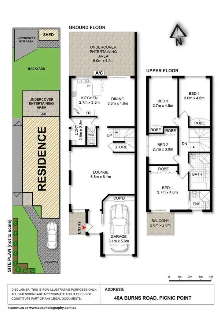 Floorplan of Homely semi-detached listing, 40A Burns Road, Picnic Point NSW 2213