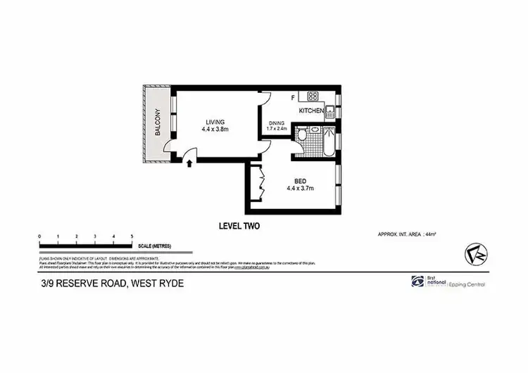 Floorplan of Homely unit listing, 3/9 Reserve Street, West Ryde NSW 2114