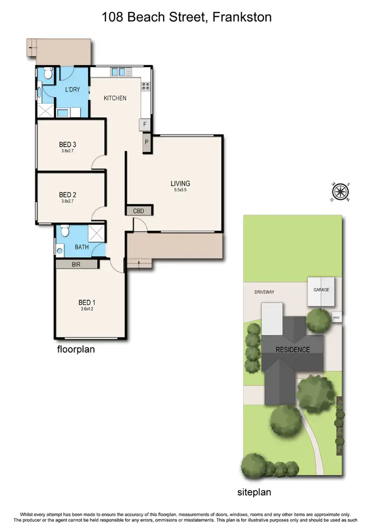 Floorplan of Homely house listing, 108 Beach Street, Frankston VIC 3199
