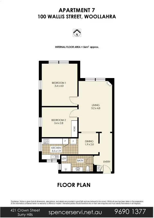 Floorplan of Homely apartment listing, 7/100 Wallis Street, Woollahra NSW 2025