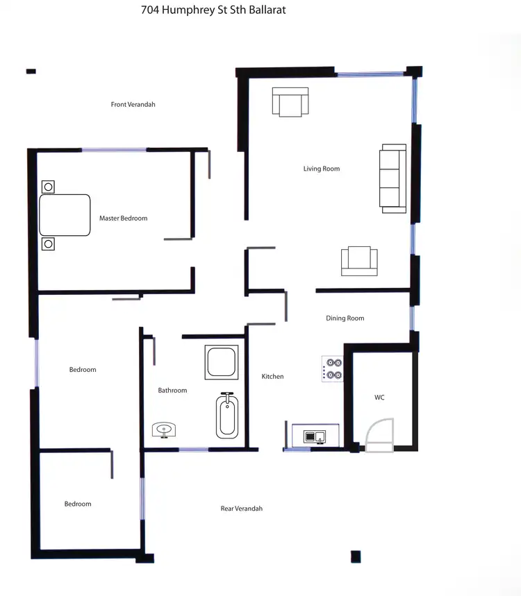 Floorplan of Homely house listing, 704 Humffray Street South, Mount Pleasant VIC 3350