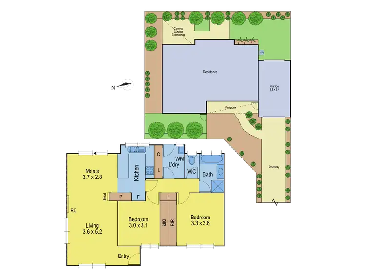 Floorplan of Homely unit listing, 2/48 Huon Crescent, Leopold VIC 3224