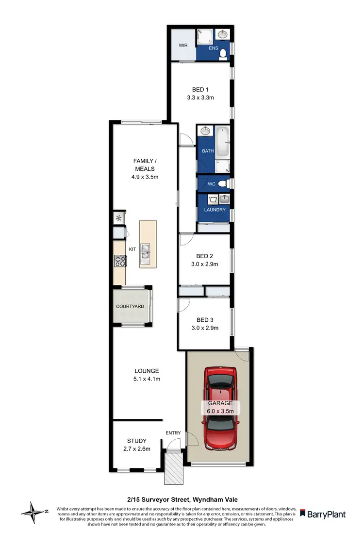Floorplan of Homely unit listing, 2/15 Surveyor Street, Wyndham Vale VIC 3024