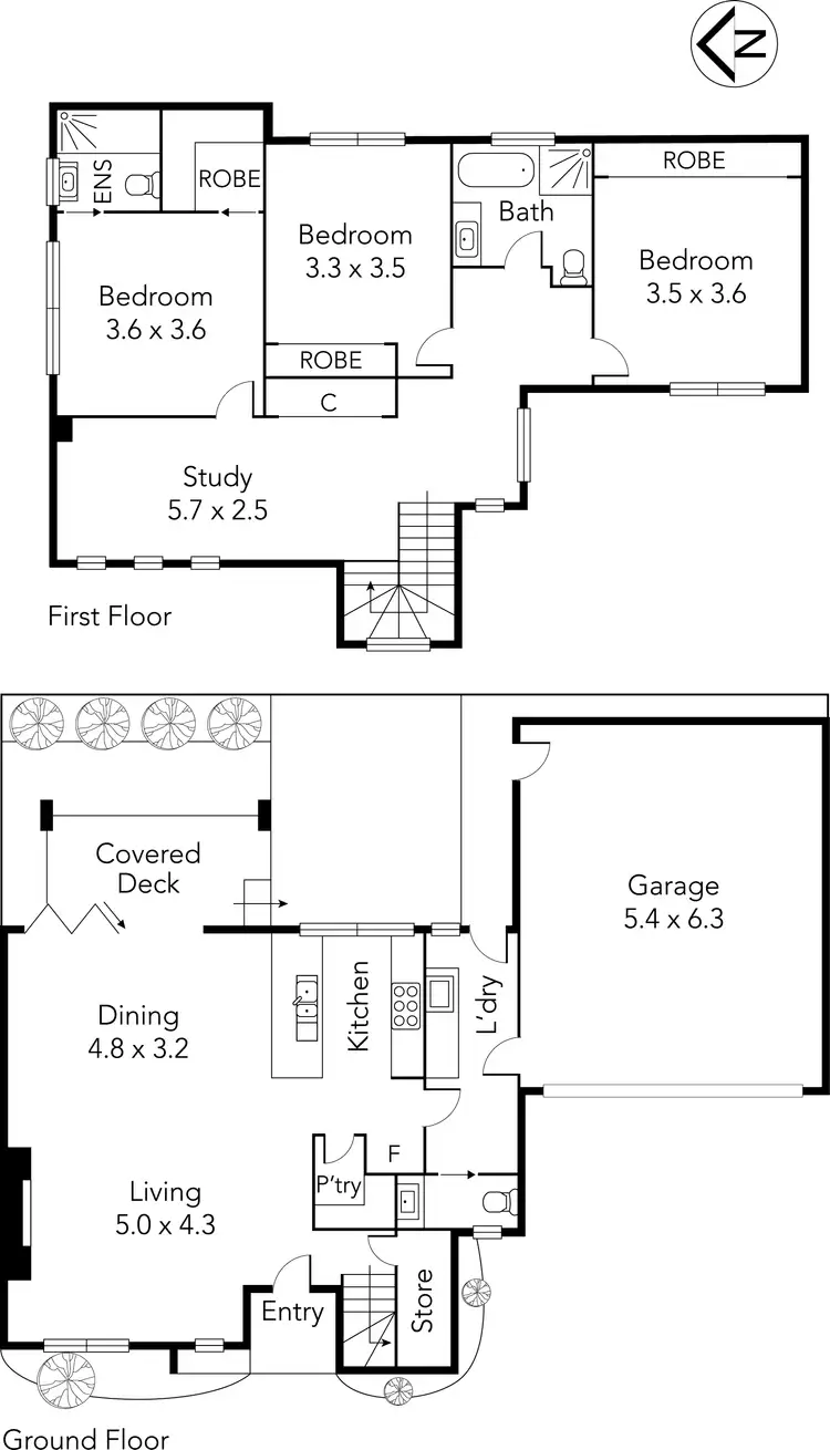 Floorplan of Homely townhouse listing, 2/16 Stanley Street, Altona VIC 3018