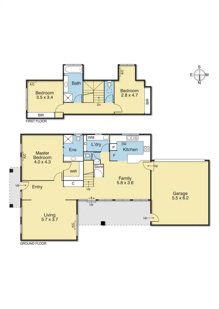 Floorplan of Homely townhouse listing, 1/174 Surrey Road, Blackburn VIC 3130