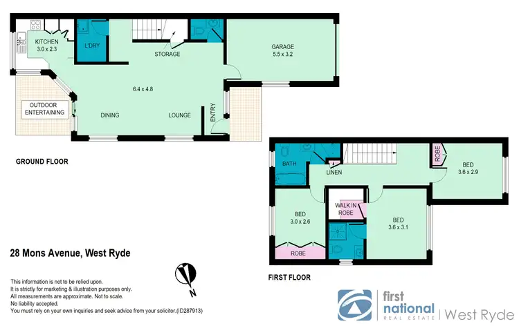 Floorplan of Homely semi-detached listing, 28 Mons Avenue, West Ryde NSW 2114
