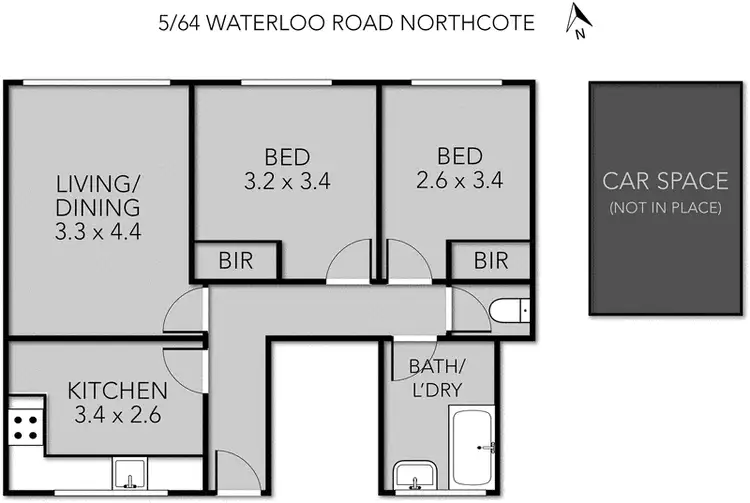 Floorplan of Homely apartment listing, 5/64 Waterloo Road, Northcote VIC 3070