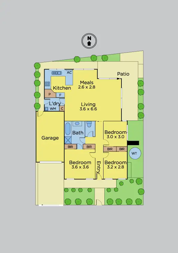 Floorplan of Homely townhouse listing, 1B Killeen Street, Sunshine West VIC 3020
