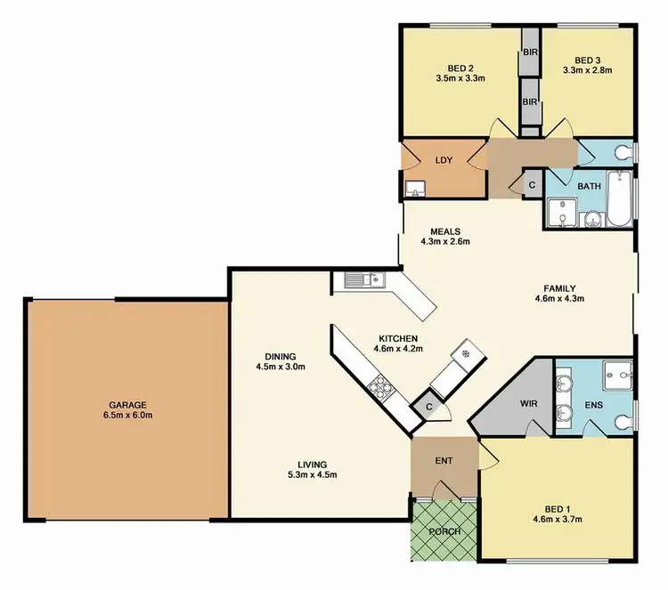 Floorplan of Homely house listing, 8 Cockatoo Drive, Whittlesea VIC 3757