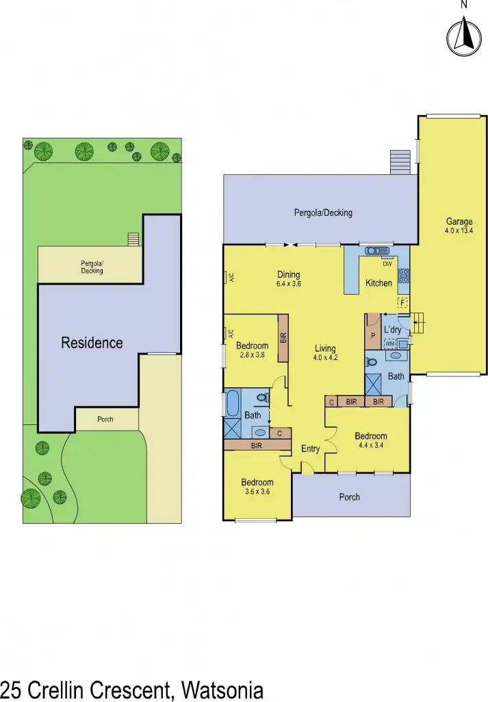 Floorplan of Homely house listing, 25 Crellin Crescent, Watsonia VIC 3087