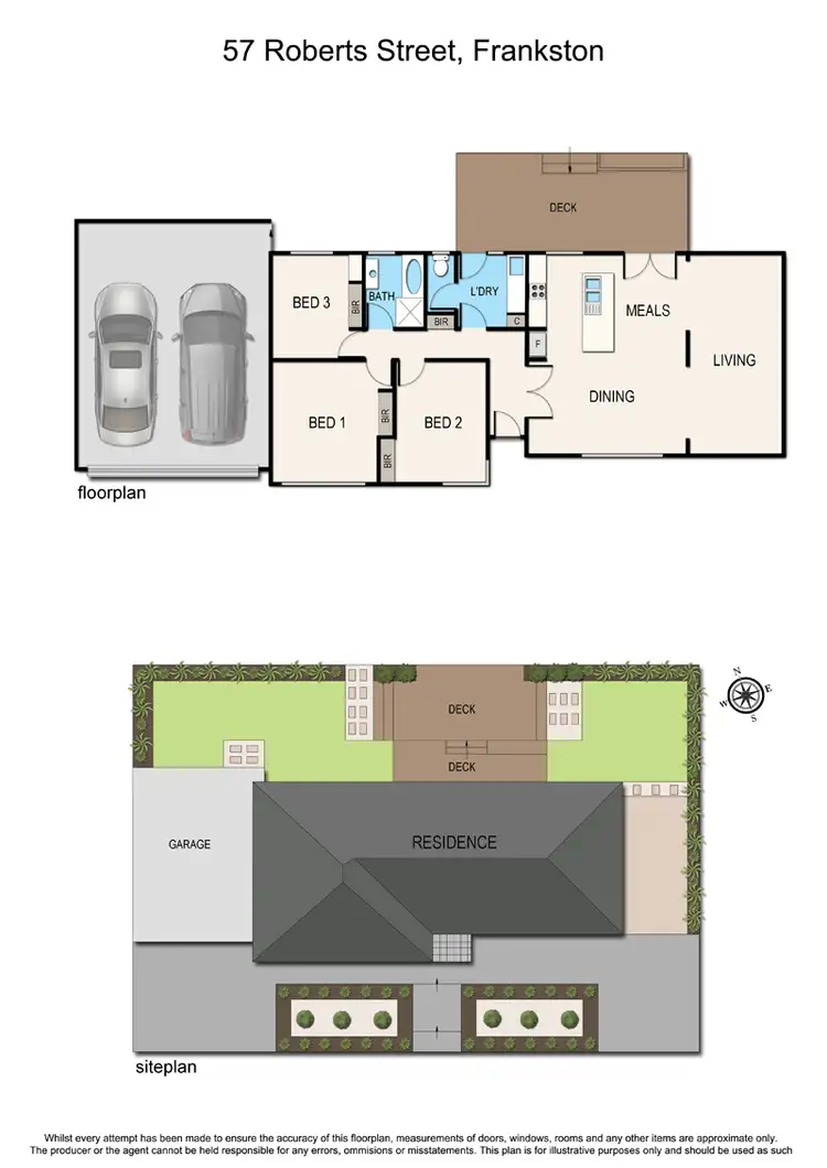 Floorplan of Homely house listing, 57 Roberts Street, Frankston VIC 3199