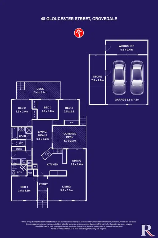 Floorplan of Homely house listing, 48 Gloucester Street, Grovedale VIC 3216