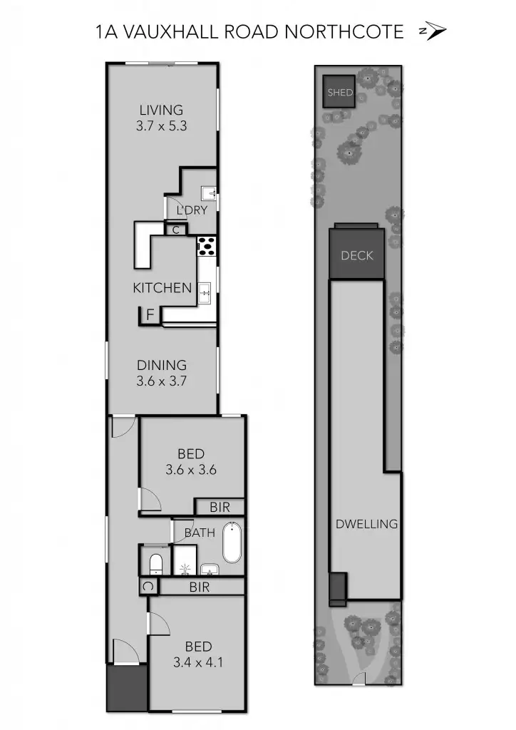 Floorplan of Homely house listing, 1a Vauxhall Road, Northcote VIC 3070