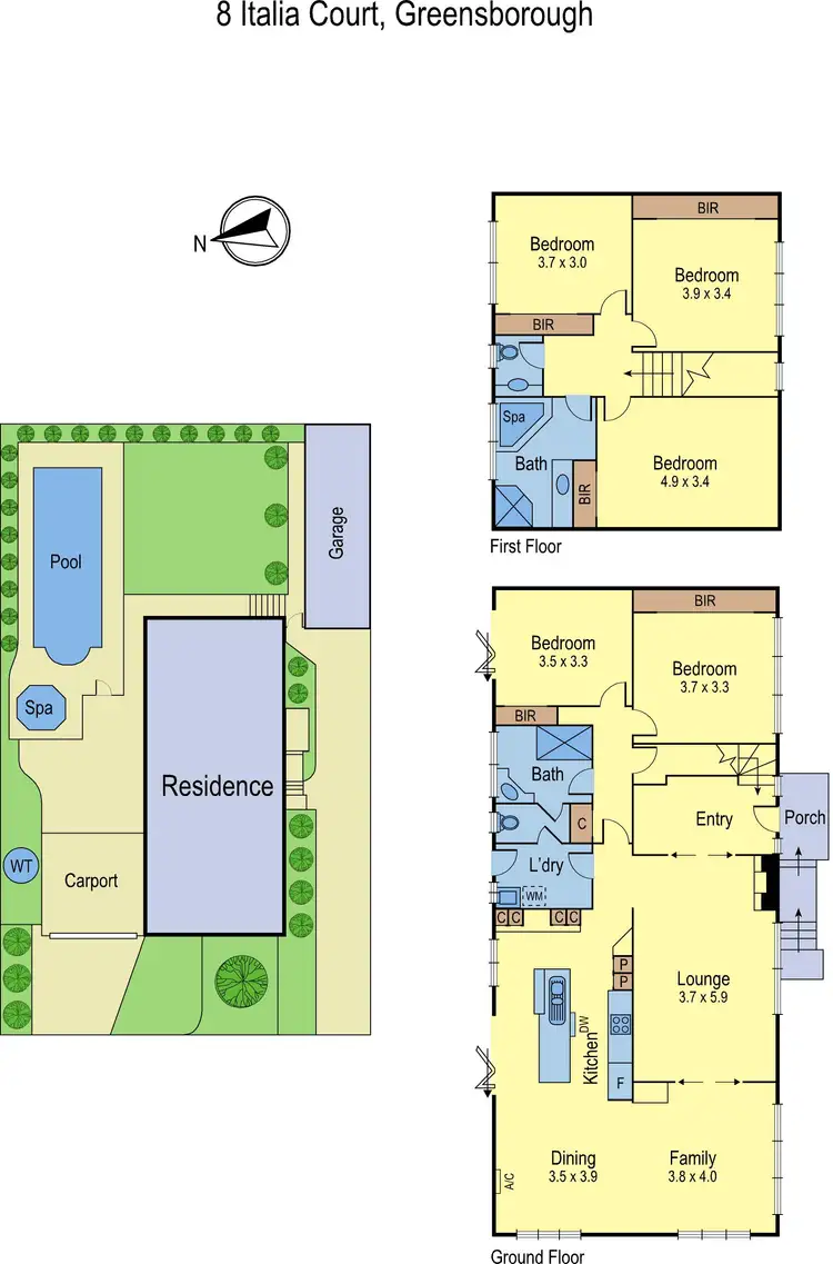 Floorplan of Homely house listing, 8 Italia Court, Greensborough VIC 3088