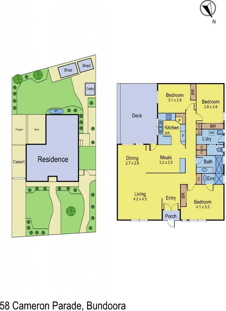 Floorplan of Homely house listing, 58 Cameron Parade, Bundoora VIC 3083