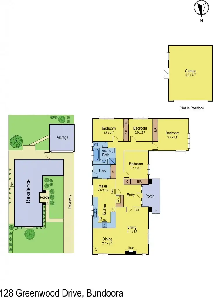 Floorplan of Homely house listing, 128 Greenwood Drive, Bundoora VIC 3083