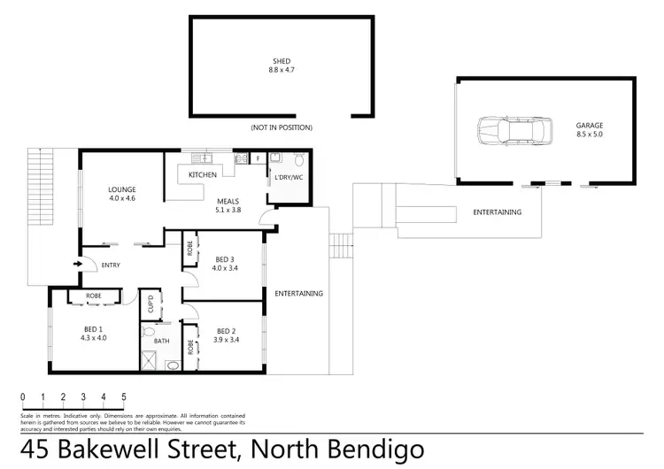 Floorplan of Homely house listing, 45 Bakewell Street, North Bendigo VIC 3550