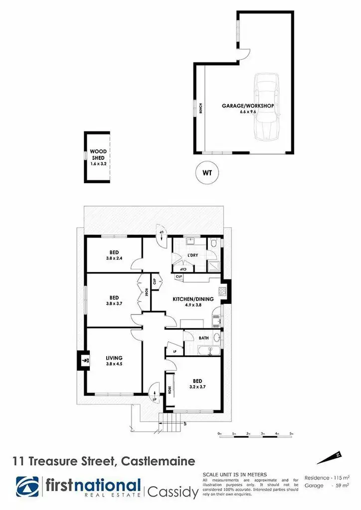 Floorplan of Homely house listing, 11 Treasure Street, Castlemaine VIC 3450