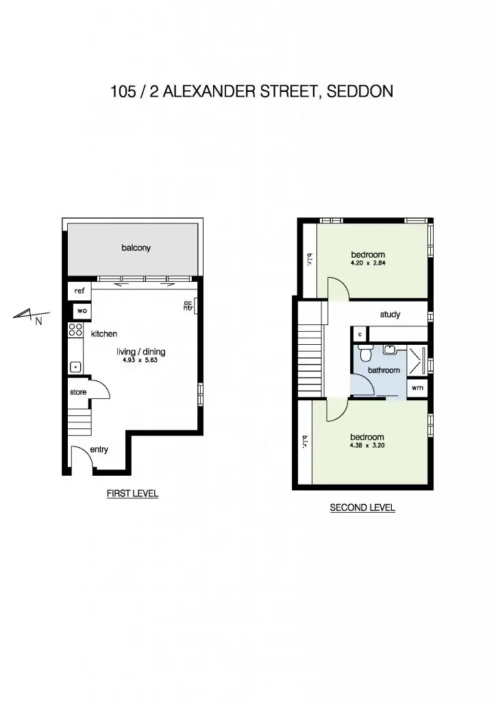 Floorplan of Homely apartment listing, 105/2 Alexander Street, Seddon VIC 3011