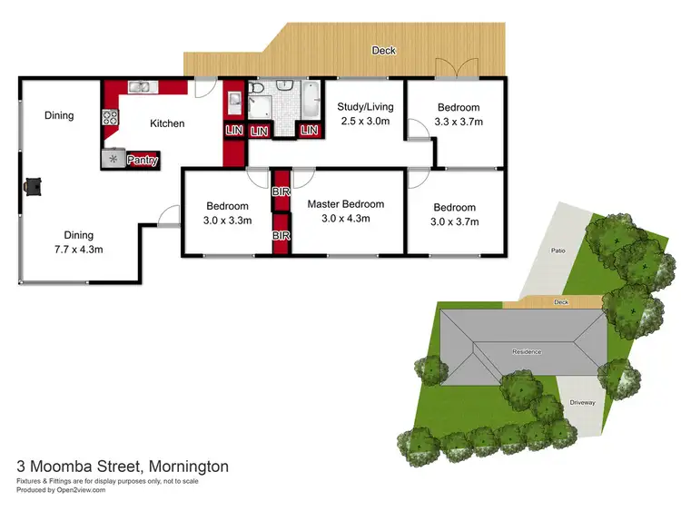 Floorplan of Homely house listing, 3 Moomba Street, Mornington VIC 3931