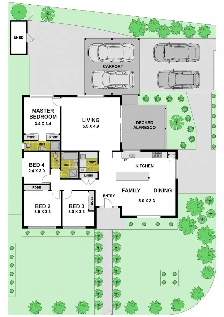 Floorplan of Homely house listing, 2 Redwood Close, Gladstone Park VIC 3043