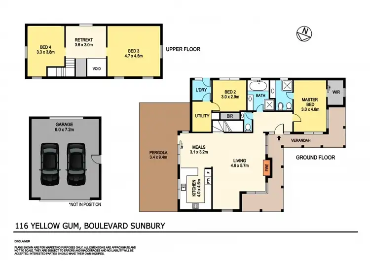 Floorplan of Homely house listing, 116 Yellow Gum Boulevard, Sunbury VIC 3429