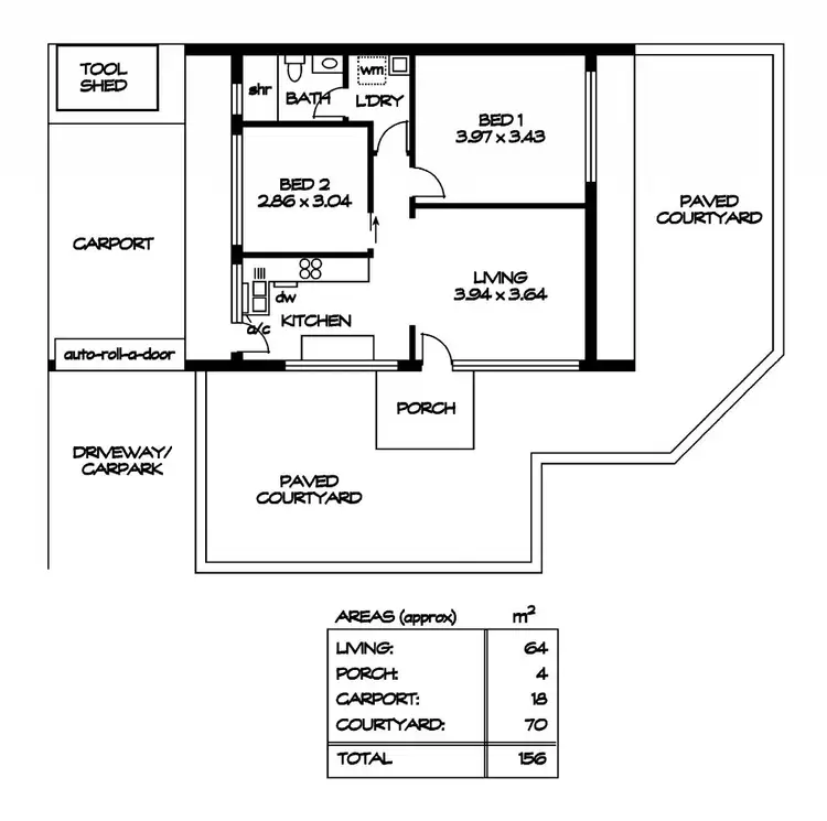 Floorplan of Homely unit listing, 1/80 Henley Beach Road, Henley Beach SA 5022