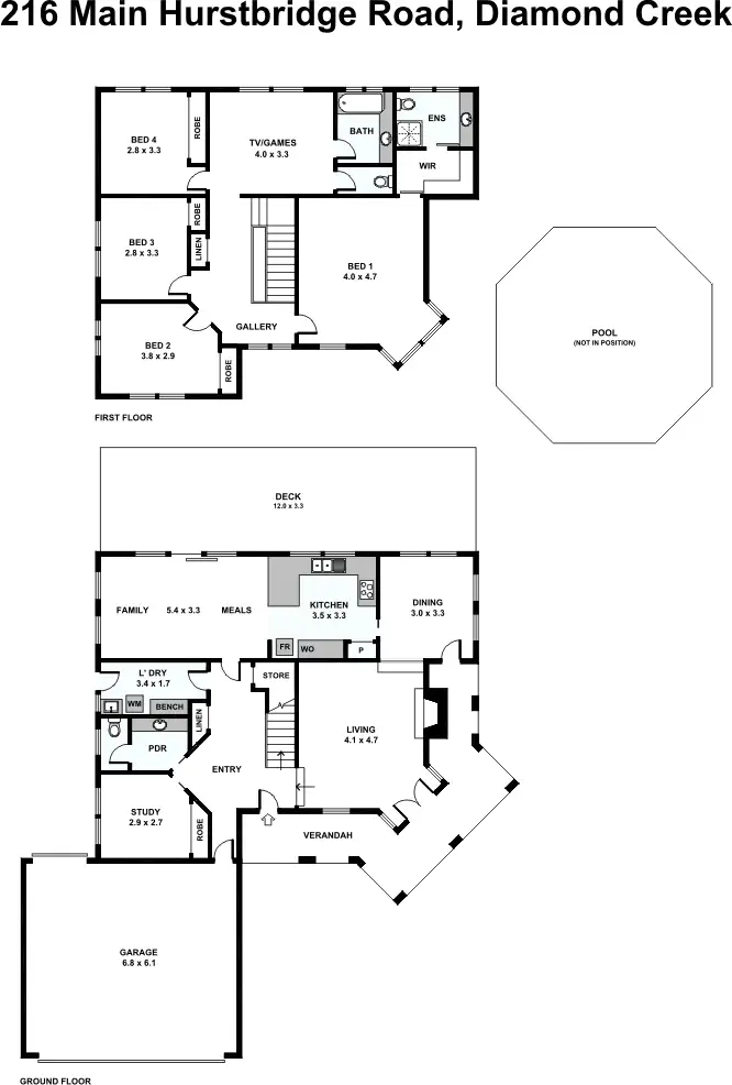 Floorplan of Homely house listing, 216 Main Hurstbridge Road
(off service road), Diamond Creek VIC 3089