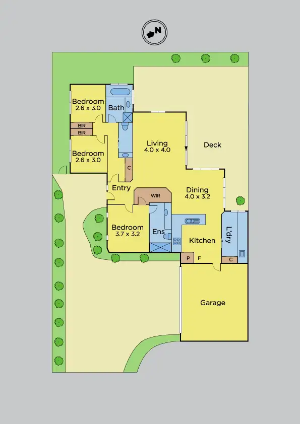 Floorplan of Homely townhouse listing, 2/59 Elsie Grove, Edithvale VIC 3196